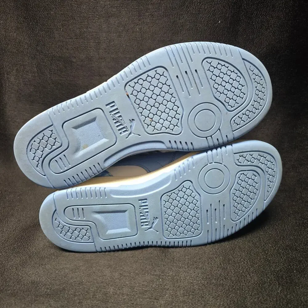 Puma Blue & White Rebound Joy High-Top Sneakers w. Velcro Strap RBD Shoes